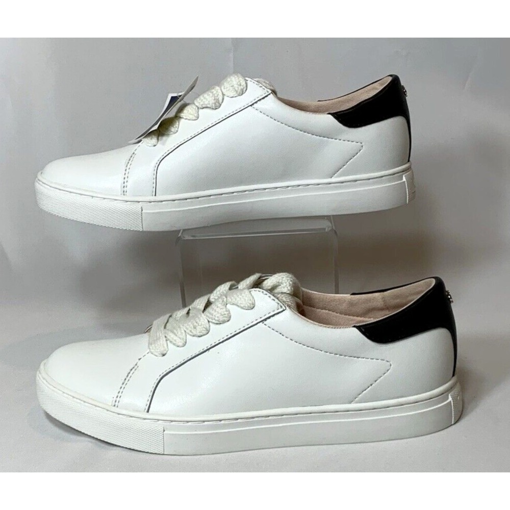 Kate Spade Sneakers Womens 7 Leather White w/ Black Trim Alanna Low Top Non-Slip - Picture 5 of 10